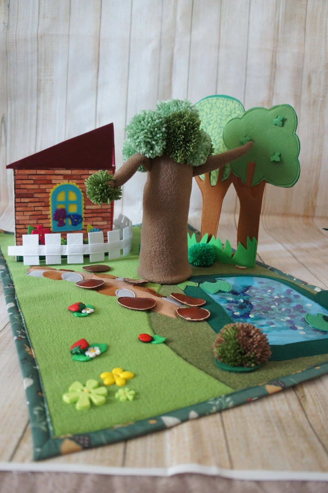 Felt Play Mat Woodland Playscape Baby Play Mat Storytelling Etsy