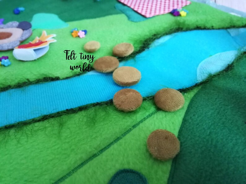 Felt Camping Play Mat Travel Playscape Felt Camp Fire Woodland Etsy
