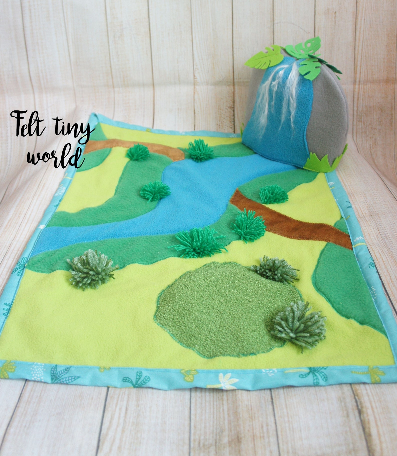 Jungle play mat Travel Montessori toys Etsy