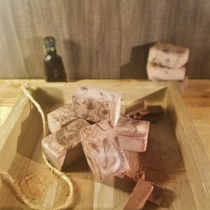 Homemade Chocolate and Vanilla Swirl Cold Process Soap
