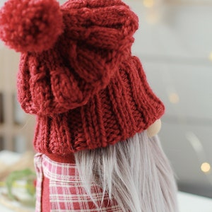 KNITTING PATTERN Skier hat for gnomes and toys, DIY tutorial, pdf file for instant download image 2