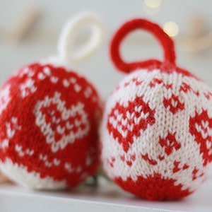 4-in-1 Christmas ornaments knitting pattern, PDF instruction for instant download, LOVING BIRDS image 8