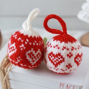 4-in-1 Christmas ornaments knitting pattern, PDF instruction for instant download, LOVING BIRDS image 6