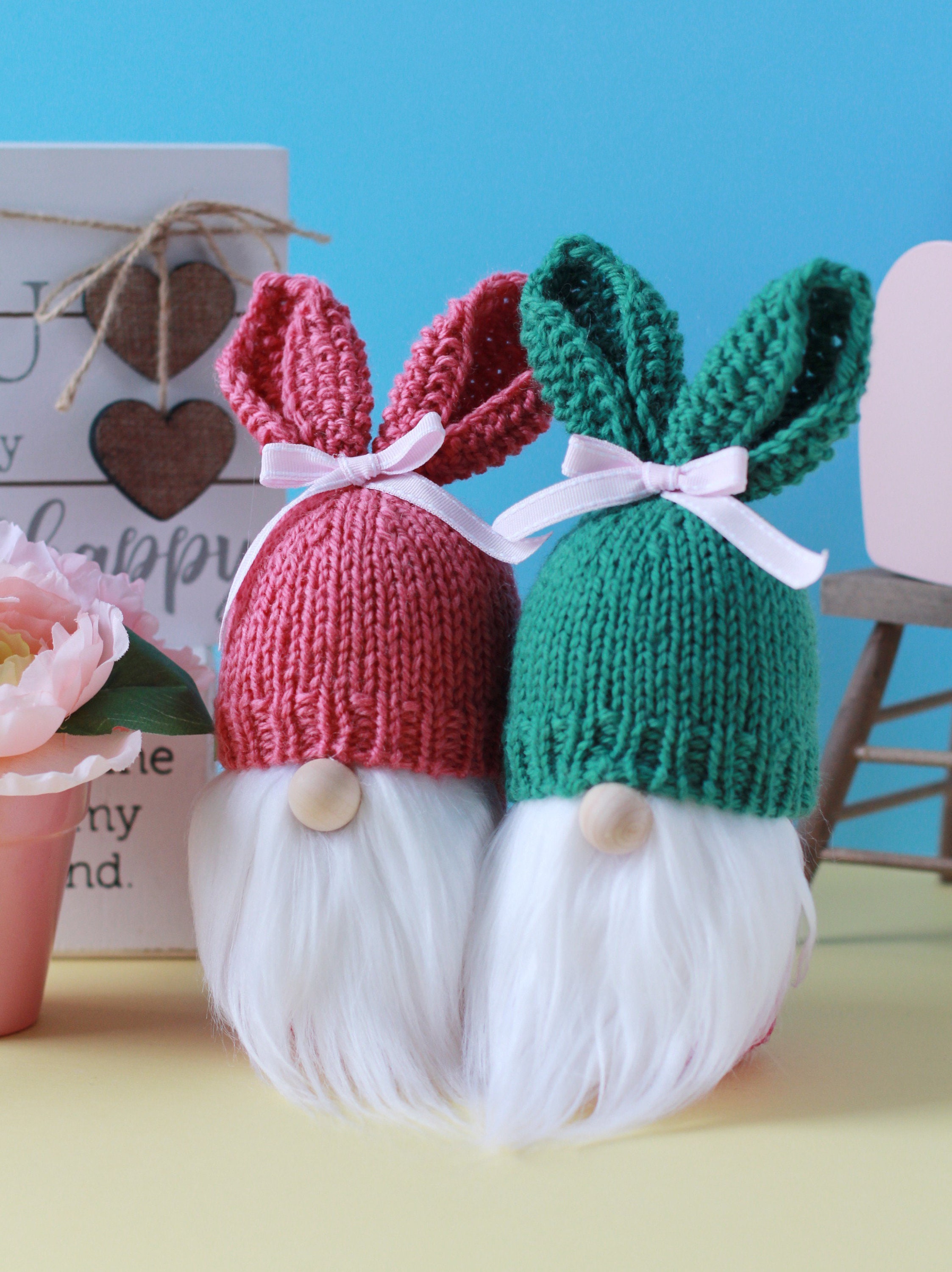 NEW Knitting Pattern Bunny Ears Hat for Handmade Gnomes Etsy