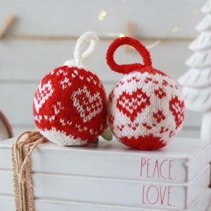 4-in-1 Christmas ornaments knitting pattern, PDF instruction for instant download, LOVING BIRDS image 7