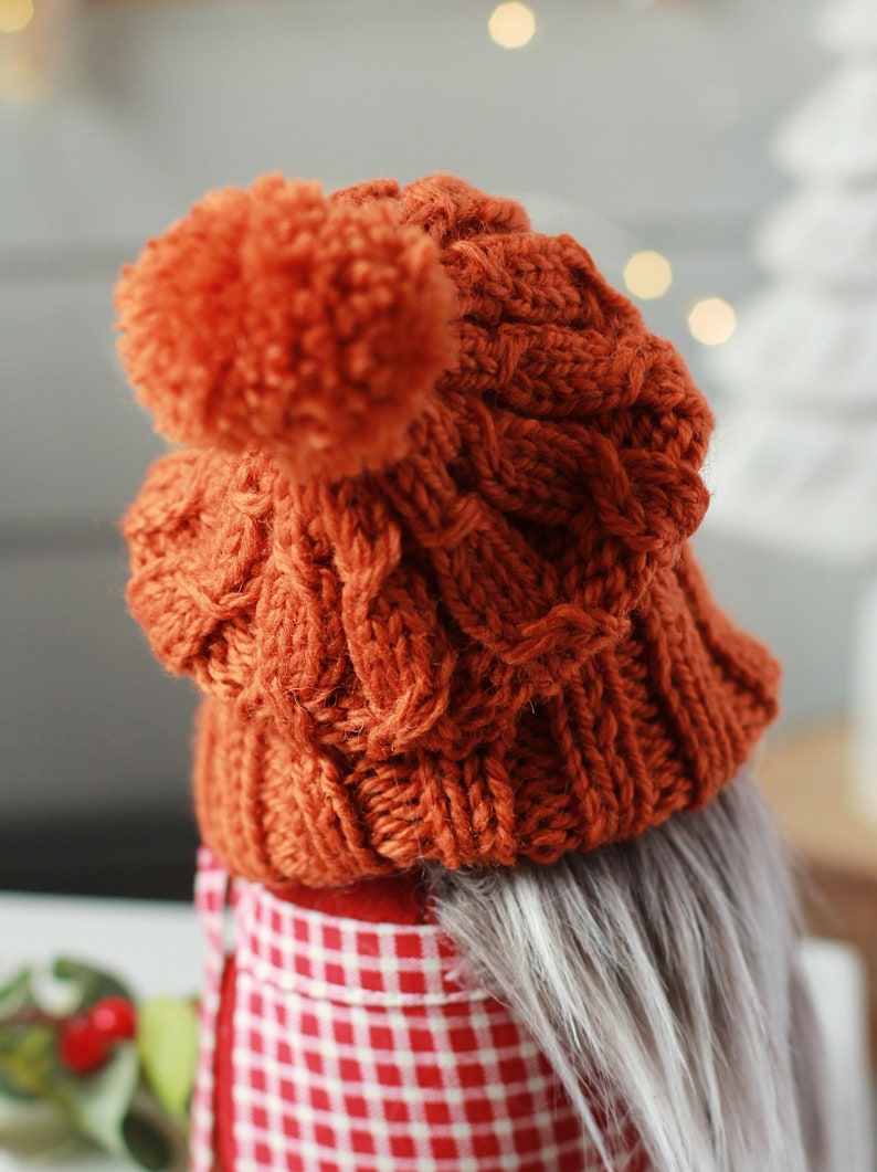 KNITTING PATTERN Skier hat for gnomes and toys, DIY tutorial, pdf file for instant download image 6