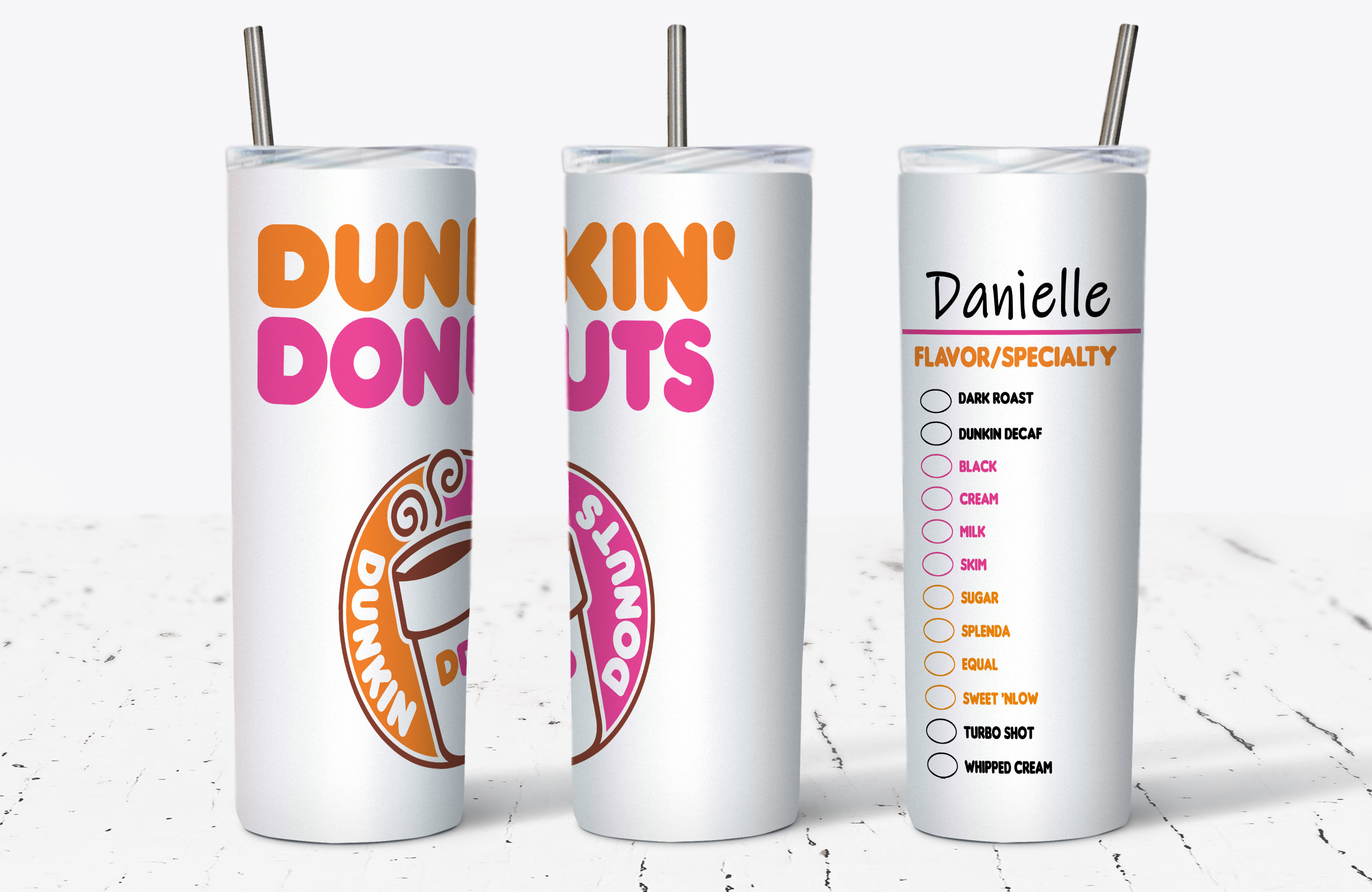 Personalized Dunkin Donuts Tumbler Etsy