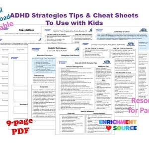 ADHD-feiten en -tips, ADHD-spiekbriefjes voor ouders, ADHD-beknopte handleiding, hand-outs met adhd-tips, adhd-tool, adhd-informatie, adhd-hulpbron