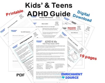 Aiuta i bambini a comprendere e gestire il loro ADHD, Programma di apprendimento dell'ADHD per bambini e adolescenti, Guida all'empowerment dell'ADHD, strumento di eserciziari per l'educazione all'ADHD