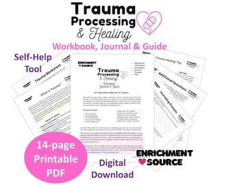 Traumaverwerkings- en genezingspakket, Trauma-zelfhulpwerkboek, Omgaan met uw trauma, Traumadagboek, Traumawerkbladen, Herstelgids
