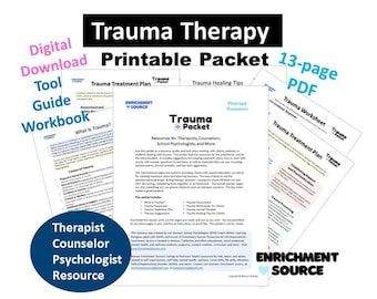 Traumatherapie-Paket, Arbeitsmappe zur Traumabehandlung, Traumaheilungs-Anleitung und Arbeitsblätter, Traumabehandlungsplan, Trauma-Recovery-Anleitung Journal
