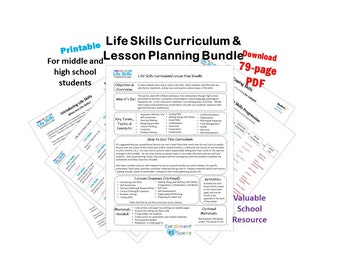 Lecciones de habilidades para la vida para niños y adolescentes, Enseñar habilidades para la vida, Plan de estudios de habilidades para la vida, Plan de lecciones de habilidades para la vida para estudiantes, Recurso para docentes
