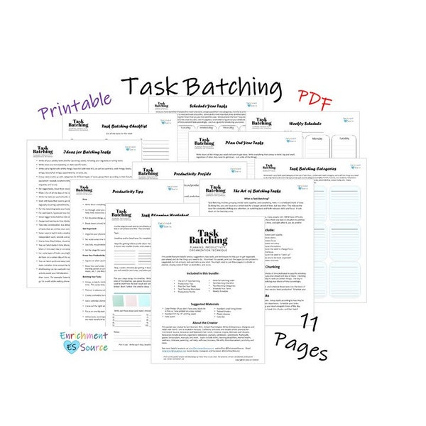 Organization Tool System Resource, Task Batching Technique, Get Things Done, Increase Productivity, Get Organized, Time Management Tricks