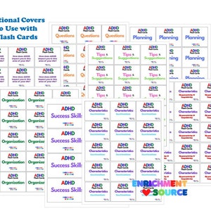 ADHD Flash Cards, ADHD Therapy Resource, ADHD Counseling Tool, ADHD vraagkaarten, ADHD kinderen flashkaarten, ADHD tienertherapie, ADHD volwassene afbeelding 5