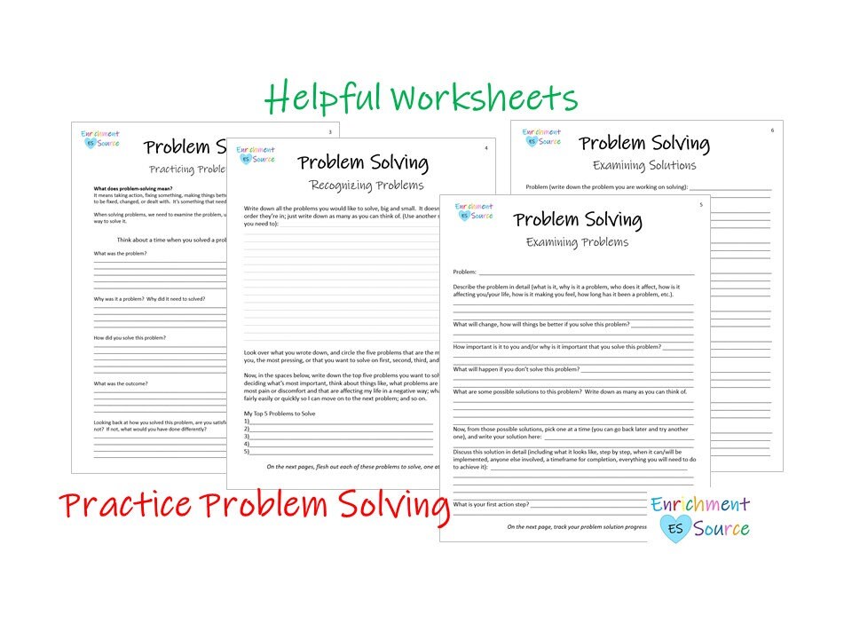 Problem Solving Printable Workbook for Kids and Teens, Life Skills ...
