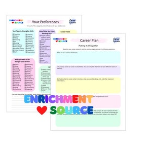Career Lessons for Kids and Teens, Career Exploration Workbook, Job ...