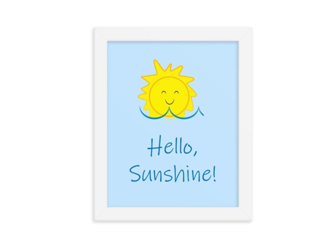 Hello Sunshine Printable Art Print Positive Print - Etsy