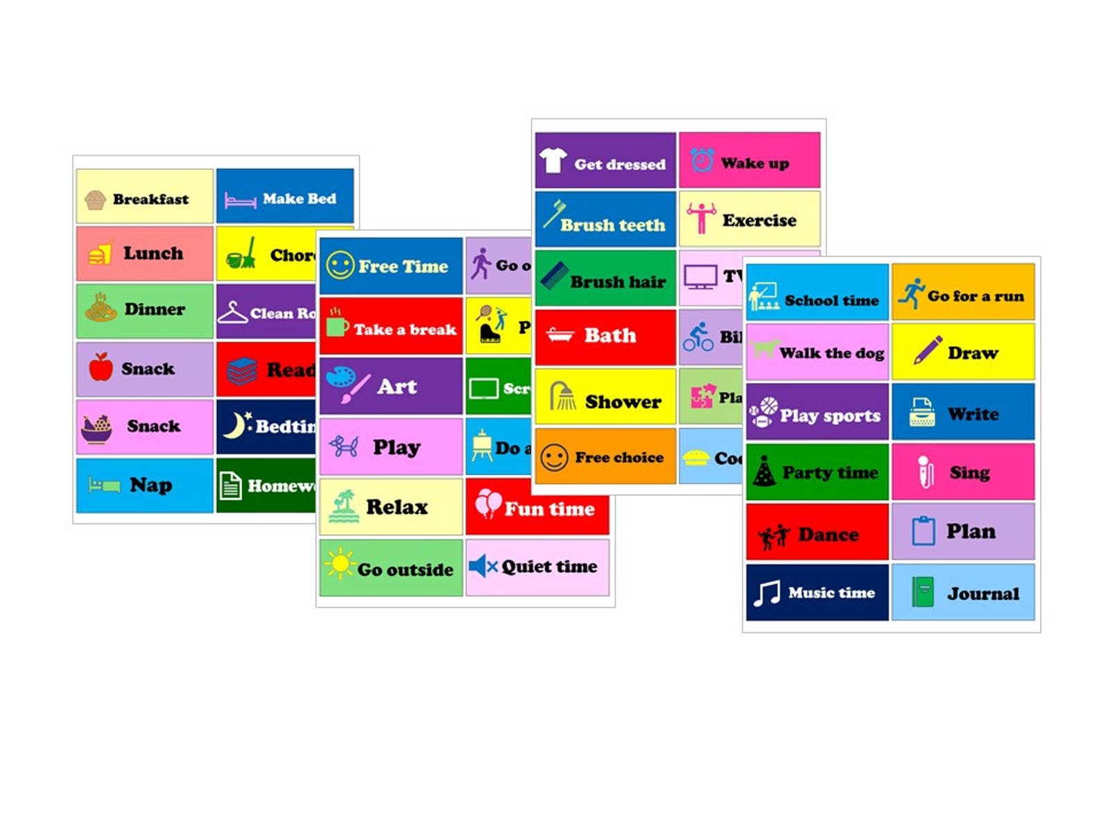 Visual Week Day Schedule Printable, Visual Schedule, Week Day Schedule ...