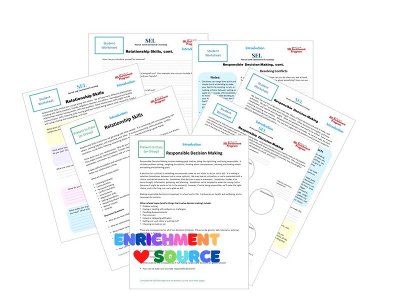 SEL School Program, Social and Emotional Learning Curriculum Bundle ...