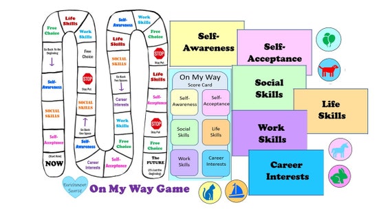 Life Skills Printable Board Game Counseling Group Game Adult 
