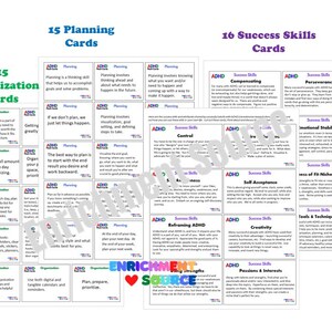ADHD Flash Cards, ADHD Therapy Resource, ADHD Counseling Tool, ADHD vraagkaarten, ADHD kinderen flashkaarten, ADHD tienertherapie, ADHD volwassene afbeelding 4