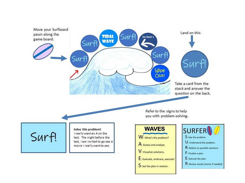 Kids Problem Solving Game, Solution Surfers Printable Learning Activity ...