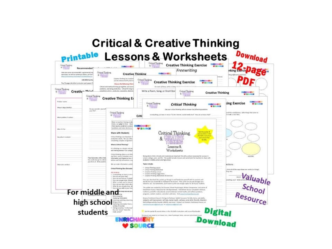 critical thinking lesson plans high school