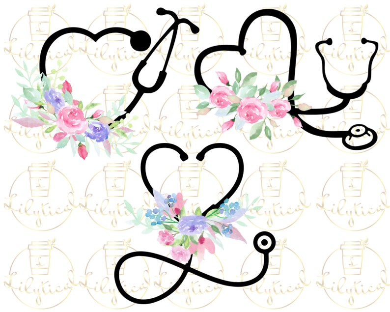 Download Nurse sublimation template / Heart Stethoscope with ...