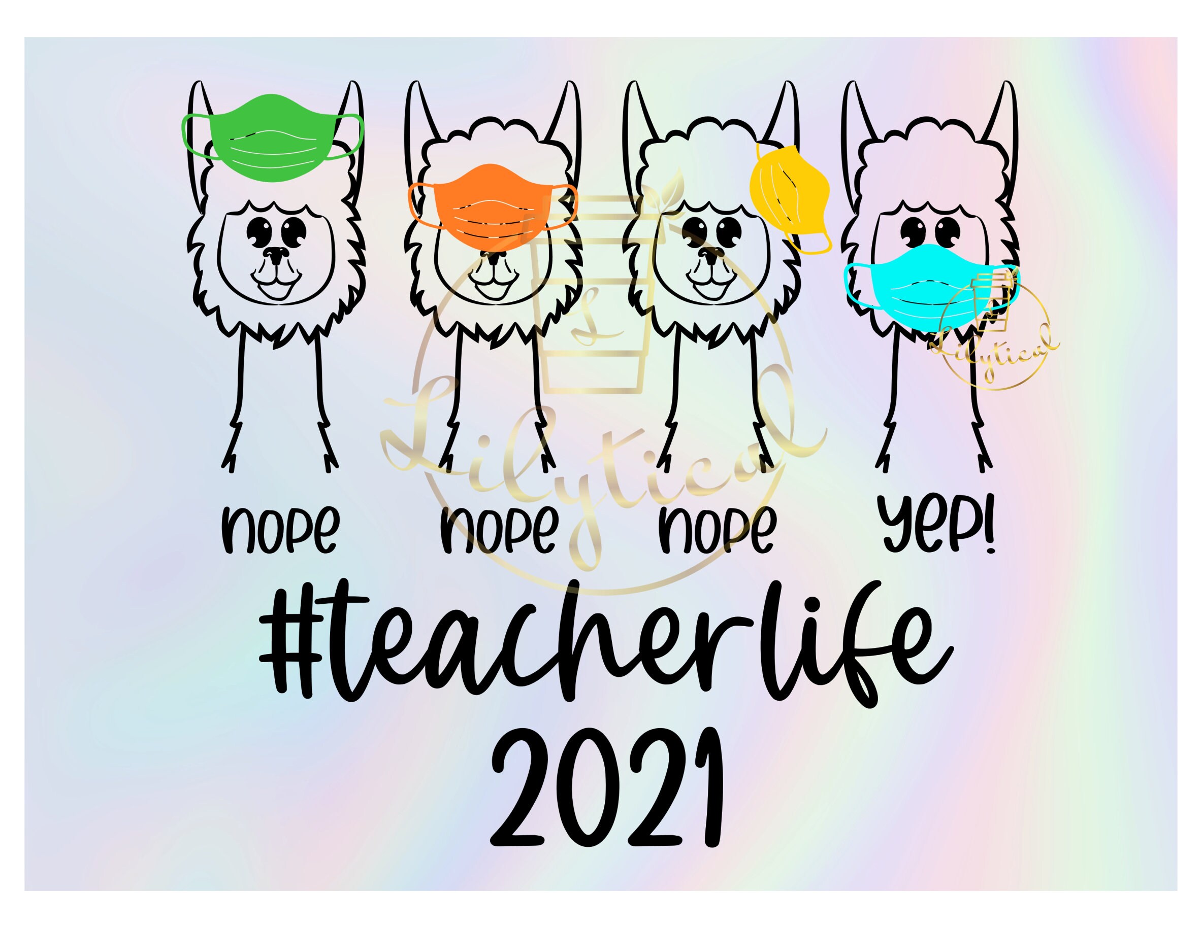 Download Teacher Llama Svg Teacher Life 2021 Svg Back To School Etsy