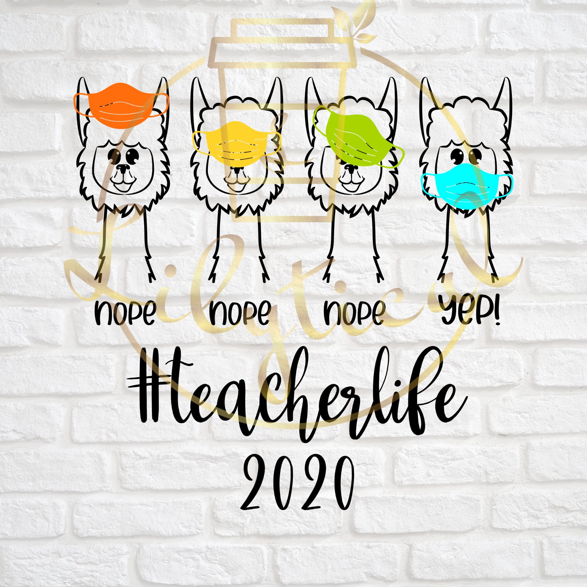 Download Teacher llama svg teacher life 2020 svg back to school | Etsy