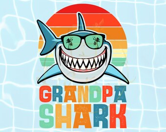 Grandpa Shark Png Etsy Grandpa Shark Png Etsy