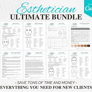 Client Intake Form - Facial Treatment Form Canva Esthetician Template ...