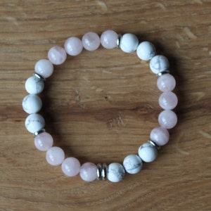 Bracelet Apaisant Quartz Rose Howlite 8mm femme image 4