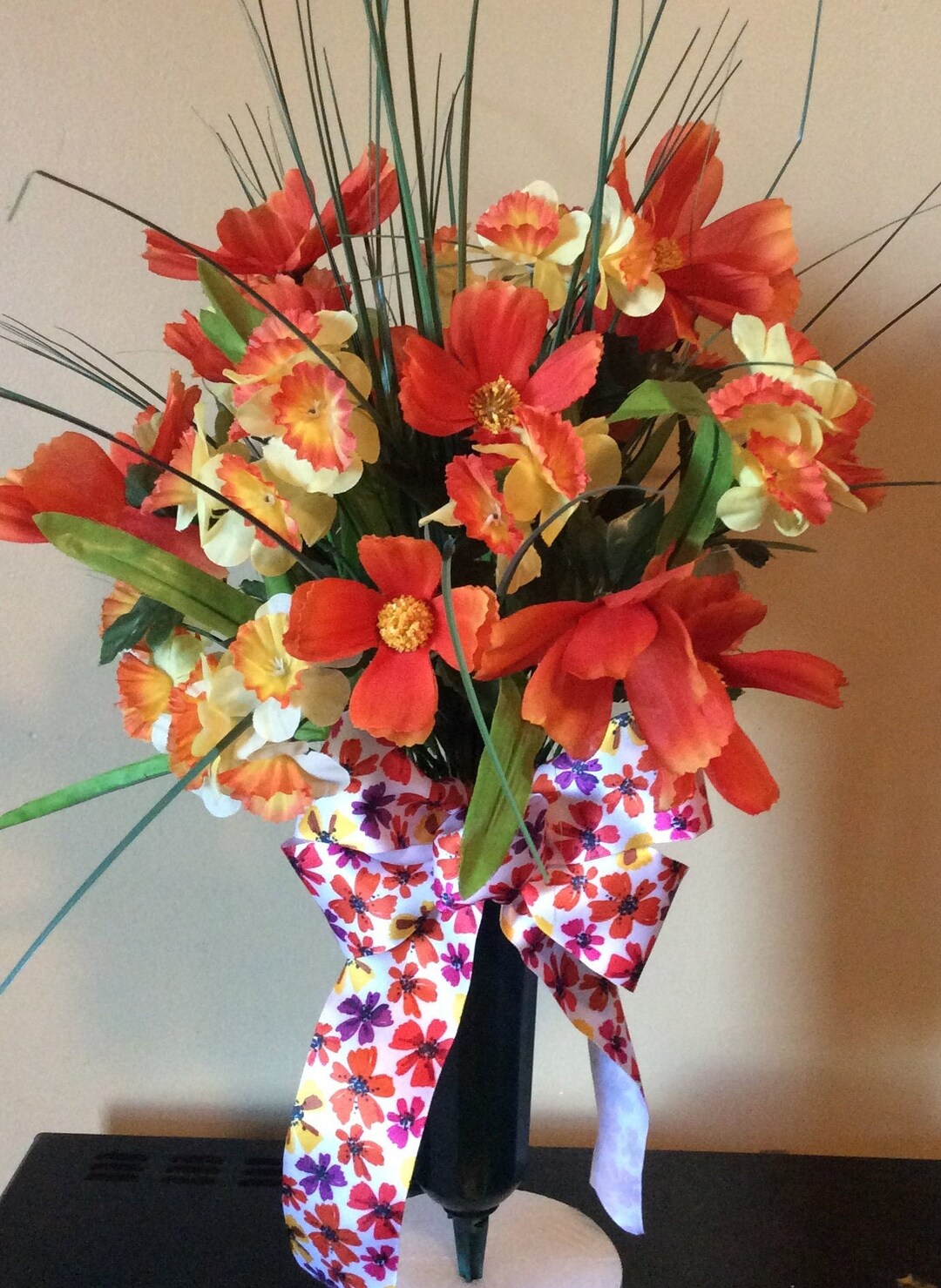 Cemetery Flowers Graveside Flowers Easter Spring Etsy