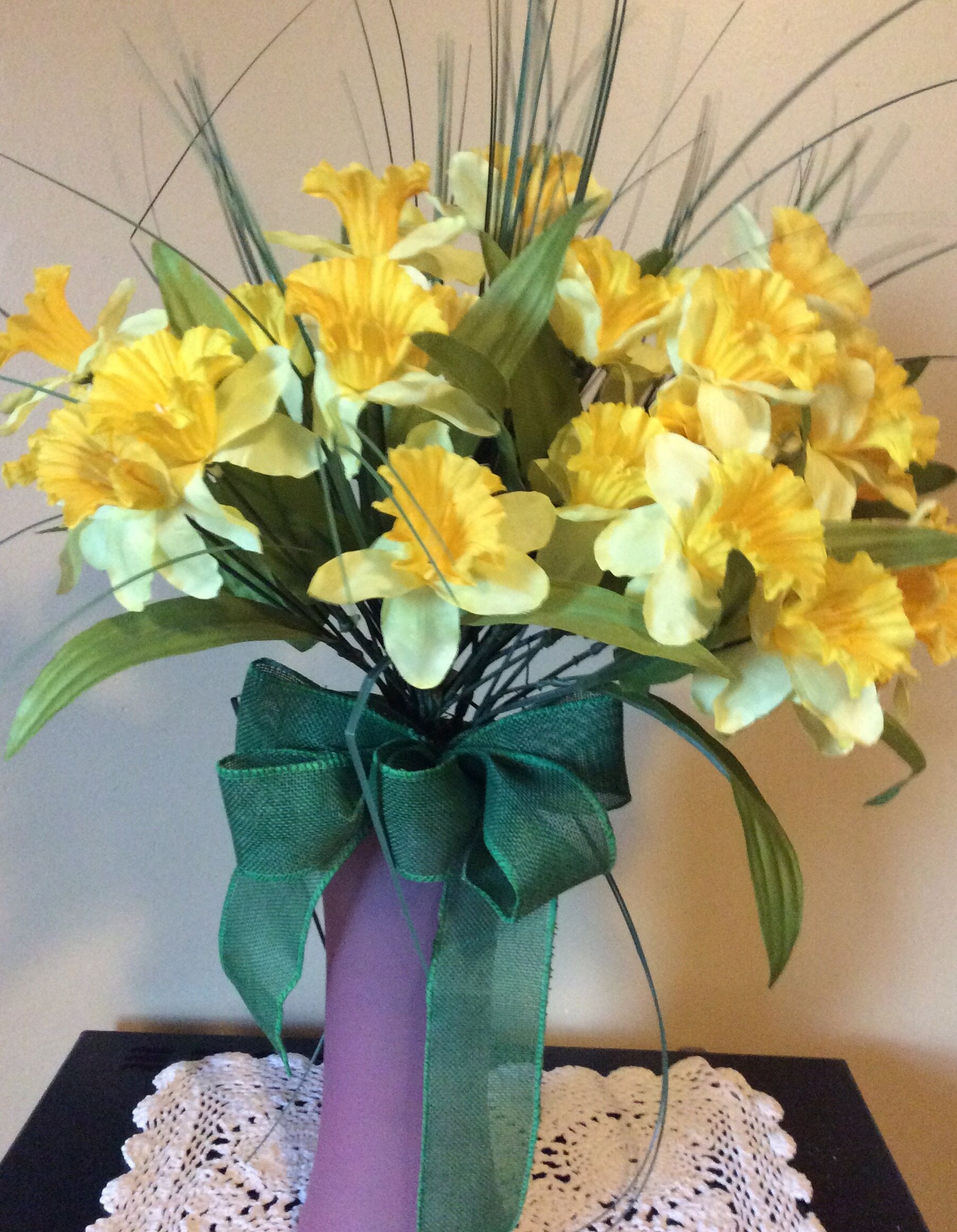 Daffodil Cemetery Flowers Graveside Flowers for Mother's Etsy