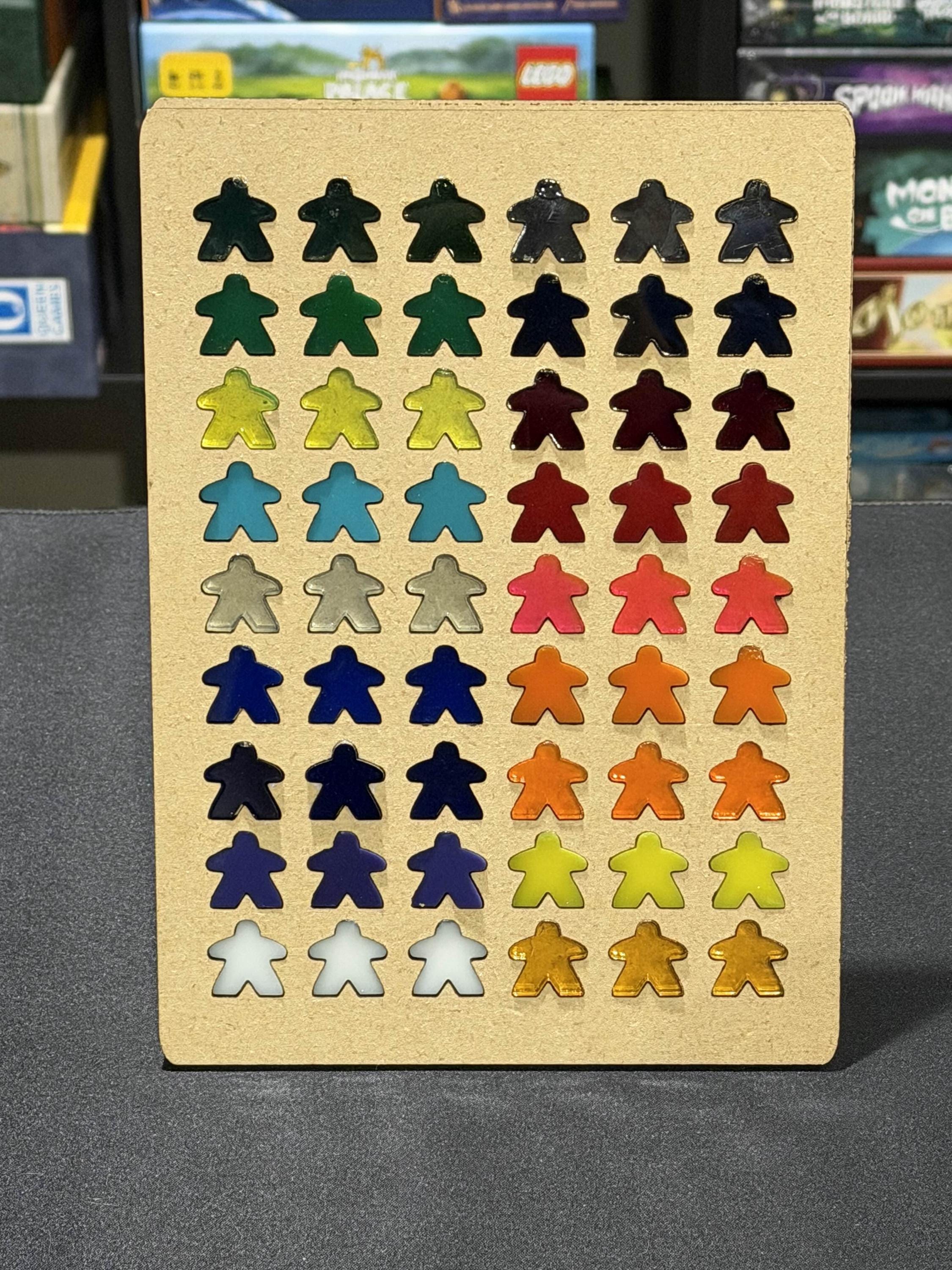 100 Acrylic Meeple for Board Games, Game Pieces, 10 X 10 Challenge ...