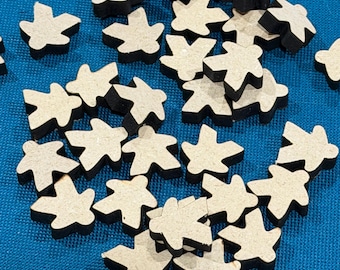 100 Wooden Meeple for Board Games, Game Pieces, 10 x 10 Challenge Boards