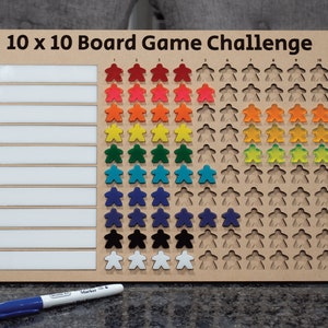10x10 Board Game Challenge with Acrylic Meeple