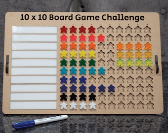 10x10 Game Tracker / Board Game Tracker / Game Challenge Board / Board ...