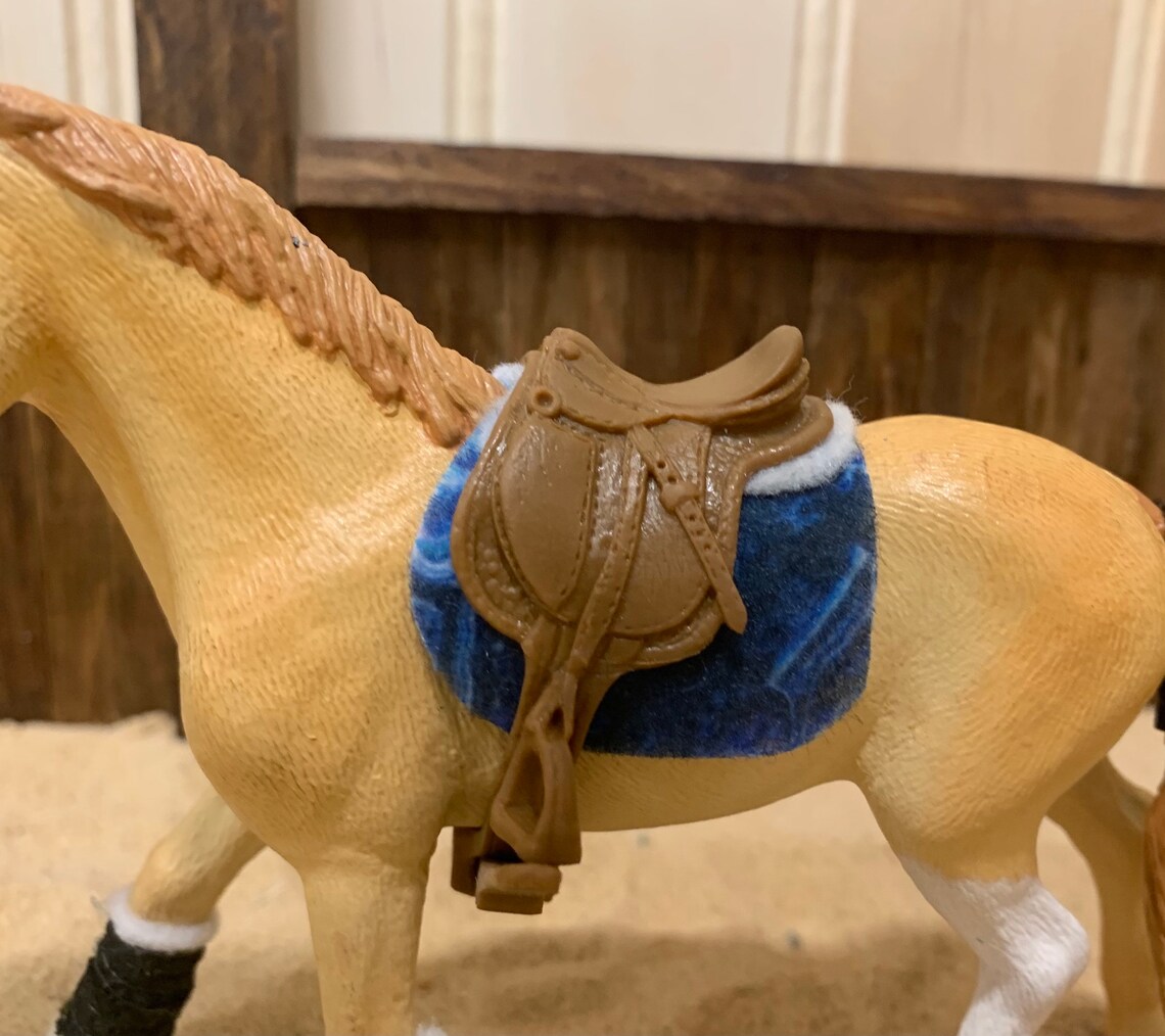 Schleich Horse Saddle Pad AND Half Pad Etsy