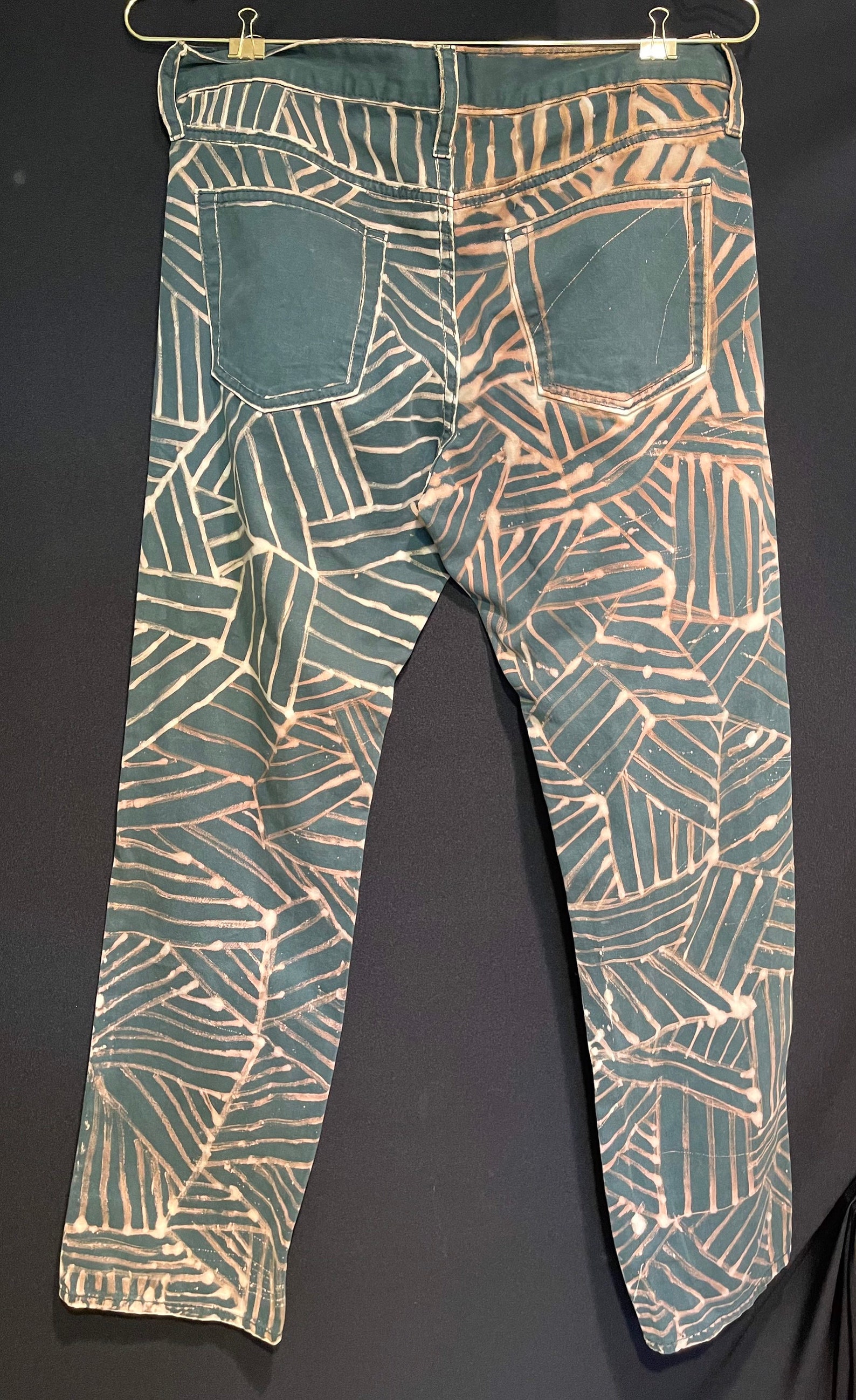Bleach lined pants Custom Hand Painted Etsy