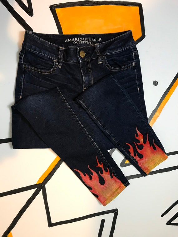 Flame Jeans | Etsy