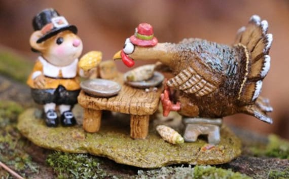 ネズミの陶器フィギュア多数セットWeeForestFolk The Cheering Section - Wee Forest Folk