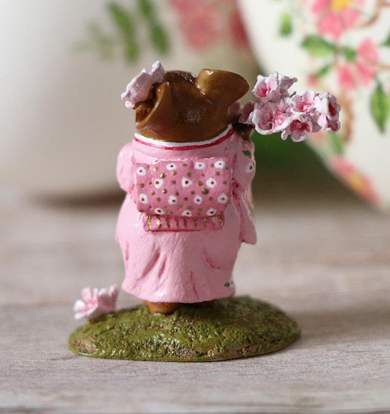 Wee Forest Folk M-459a Cherry Blossom Girl, Miniature Japanese
