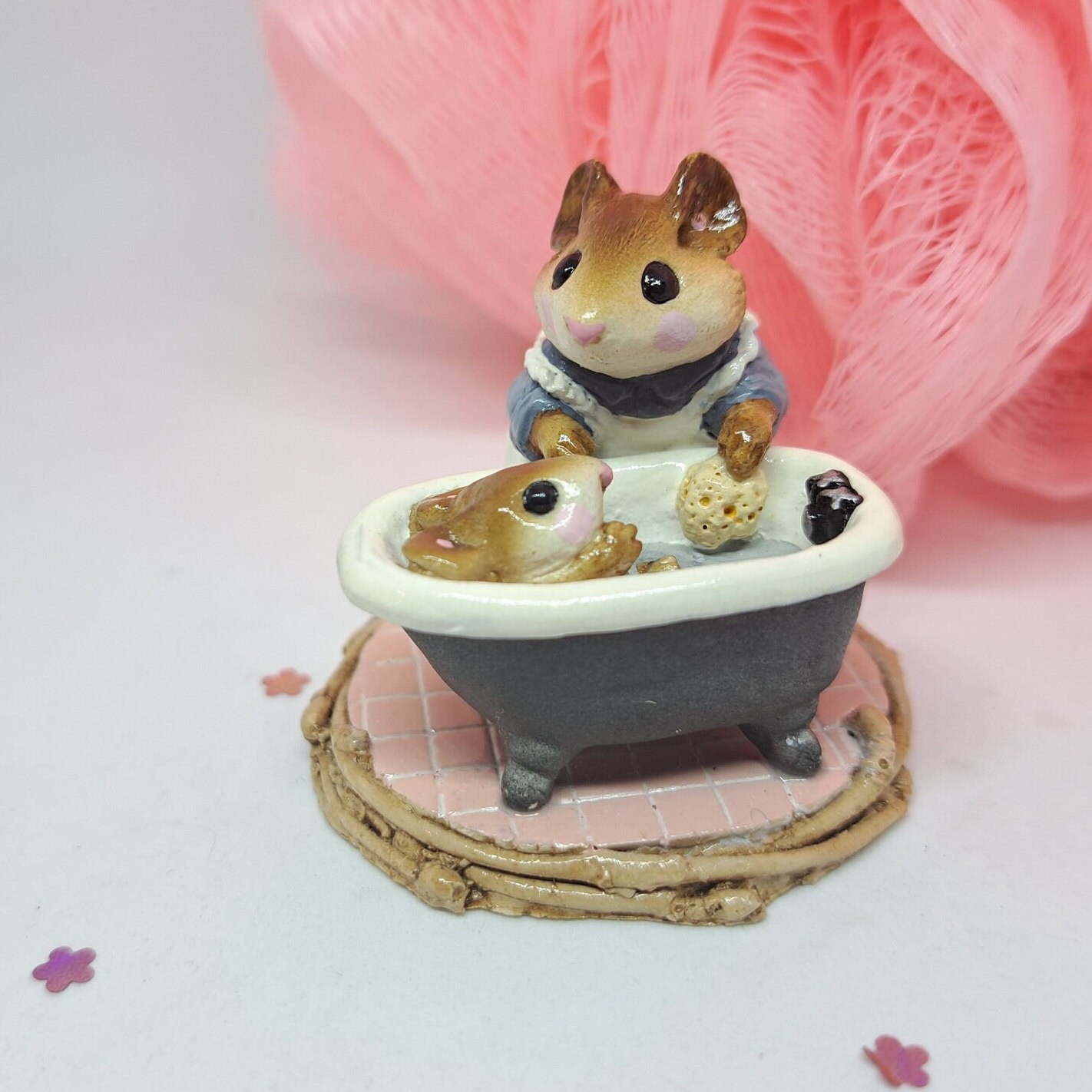 Wee Forest Folk M-060 Mom & Squeaky Clean, Miniature Mouse