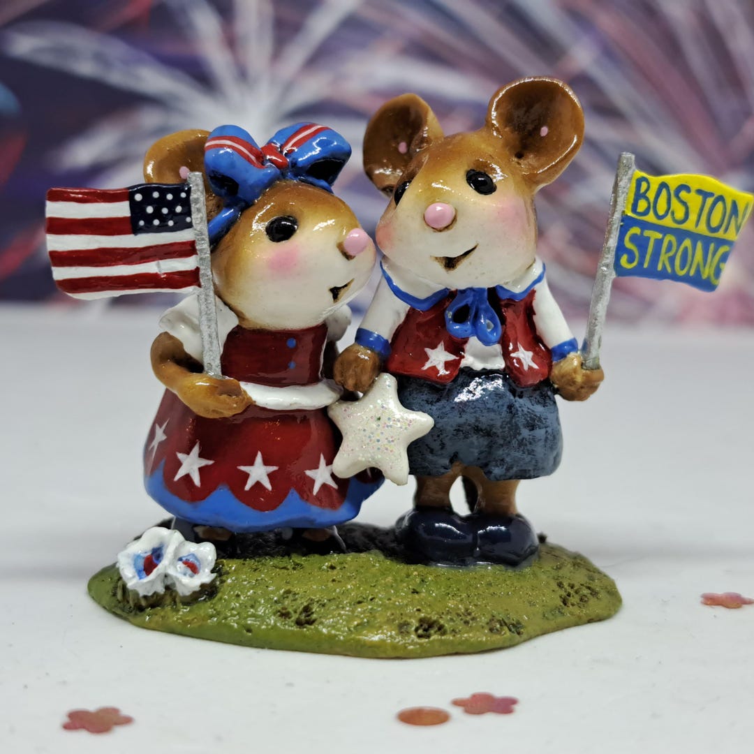 Wee Forest Folk M-331a-bos, Boston Strong, Miniature Independence Day ...