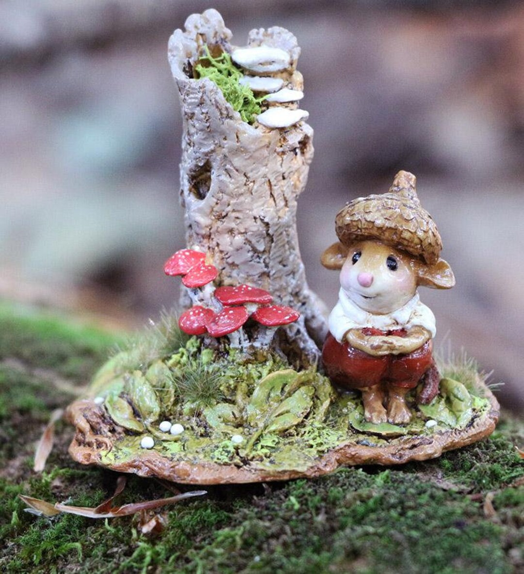 Wee Forest Folk M-644 My Happy Place - Miniature Forest Mouse