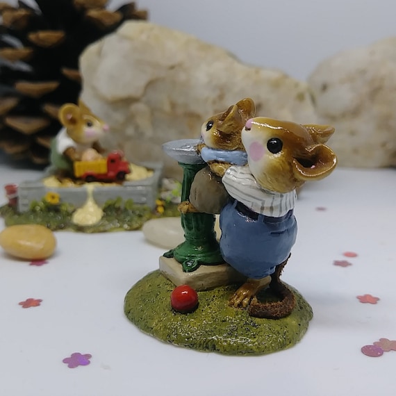 Wee Forest Folk M-181 Little Squirt (boy), Vintage Miniature Mouse