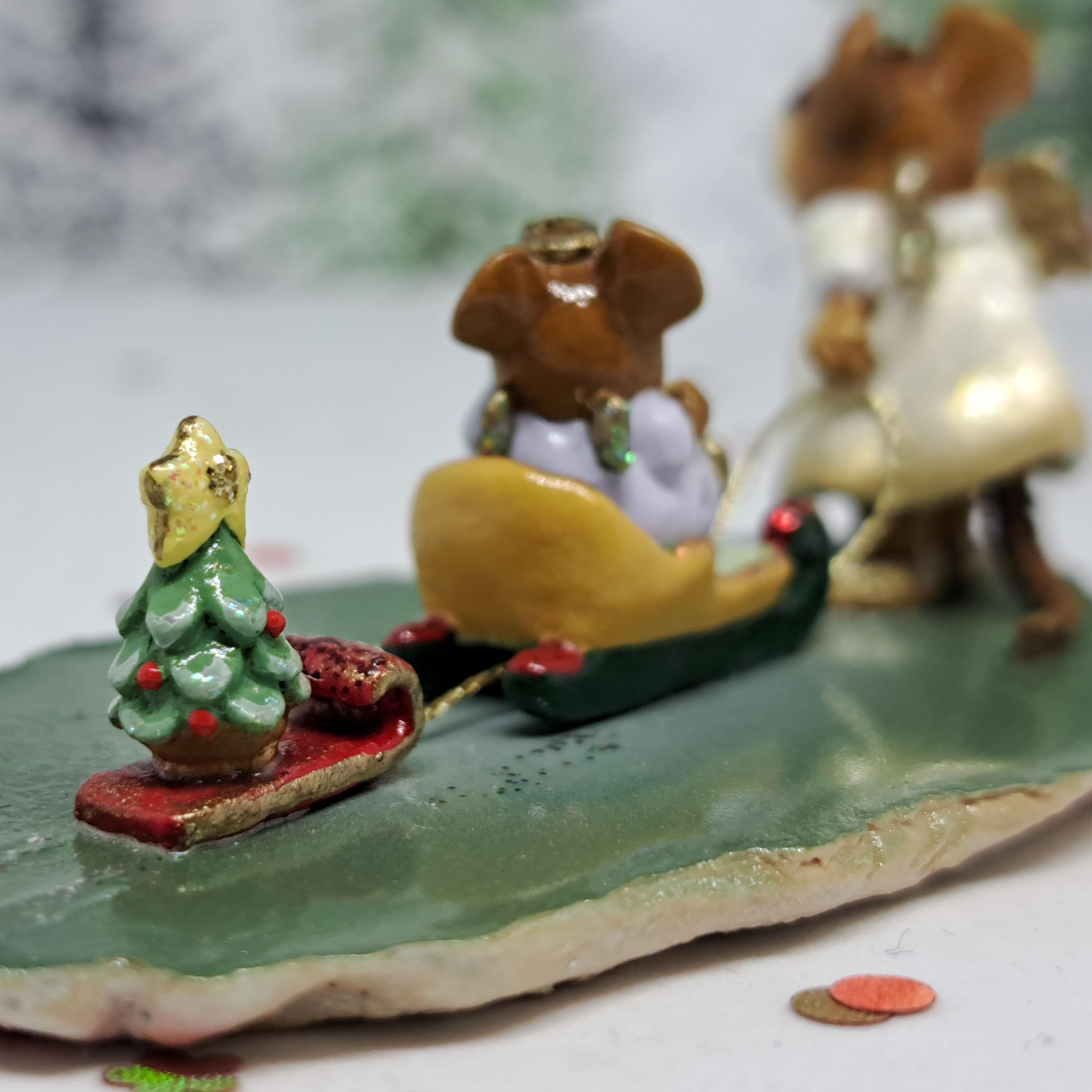 置物 Wee forest Folk Lighting the way Wee Forest Folk M-262 Lighting the Way, Vintage Miniature