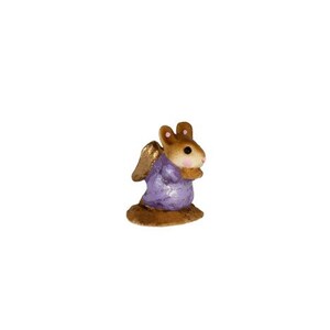 Micro Christmas Mouse Angel Figurine, Wee Forest Folk MINI Pageant